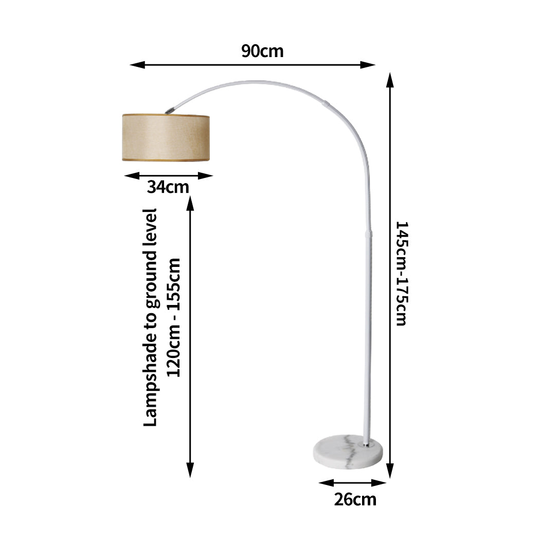 EMITTO Modern LED Floor Lamp Reading Beige-1864184390490394626