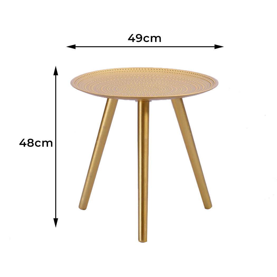 Levede Side Table Coffee Bedside End Golden-1864183272850984962