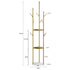 Levede Coat Rack Clothes Stand 8 Hook Organizer Gold-1973193820849967106