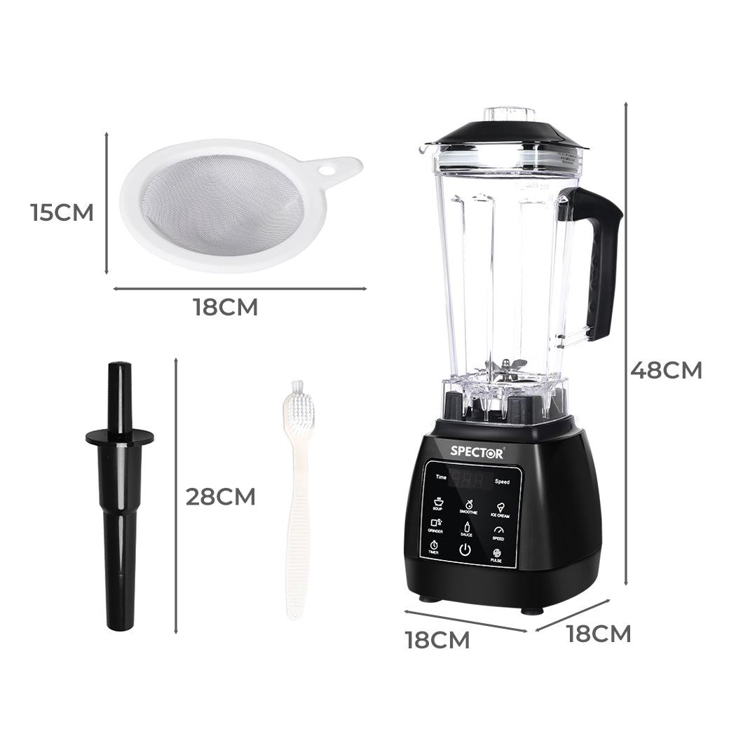 Spector 2L Commercial Blender Mixer Black-1864183145927151618