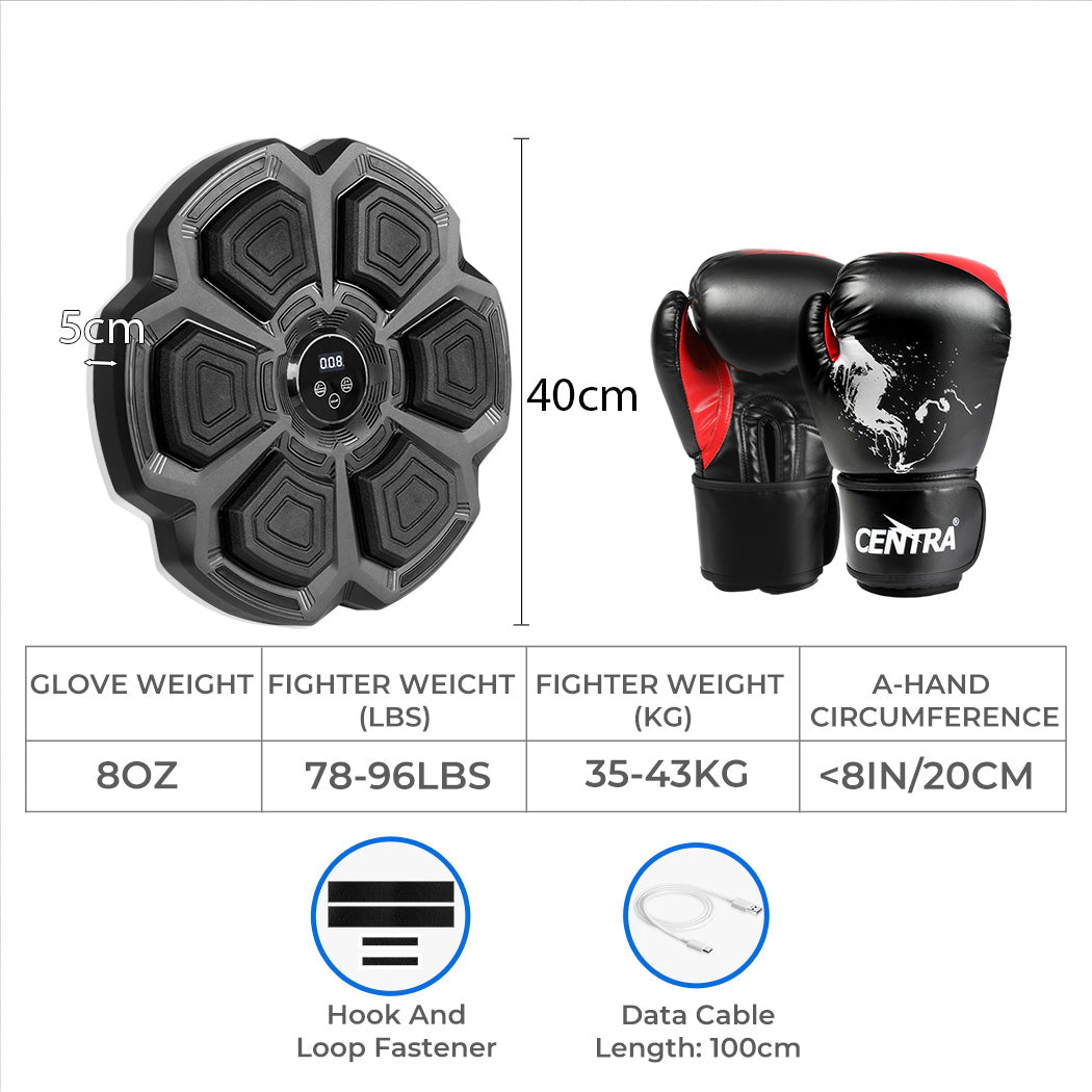 Centra Punching Box With 8OZ Boxing Glove Black-1894516715790929922