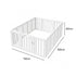 BoPeep Large Baby Playpen HDPE Safety Fence with 36 Suction Cups Indoor White-2100034970889359362