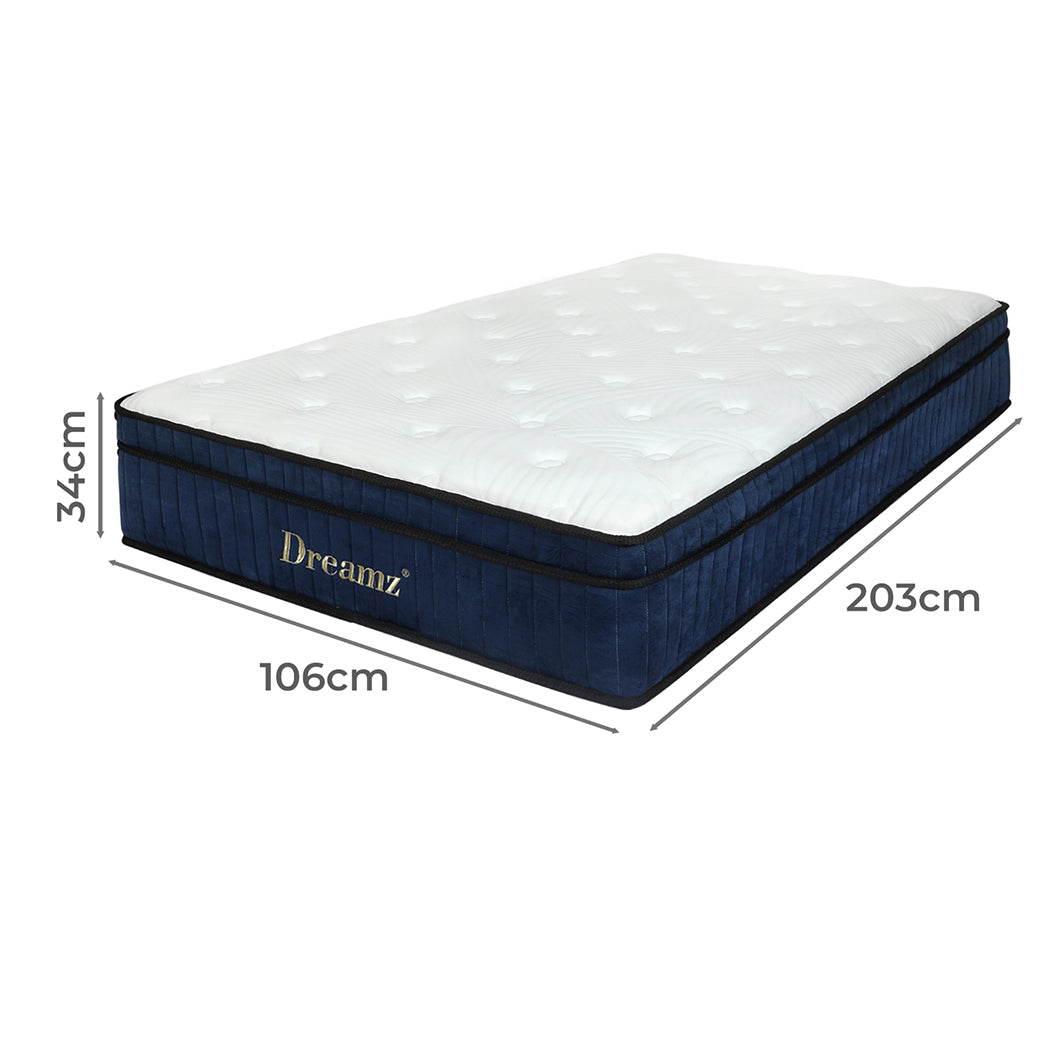 Dreamz 7 Zone Pocket Spring Mattress 34cm King Single-2050056899222704130
