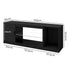 Levede TV Stand Storage with LED 140cm Black-2011971130793005058
