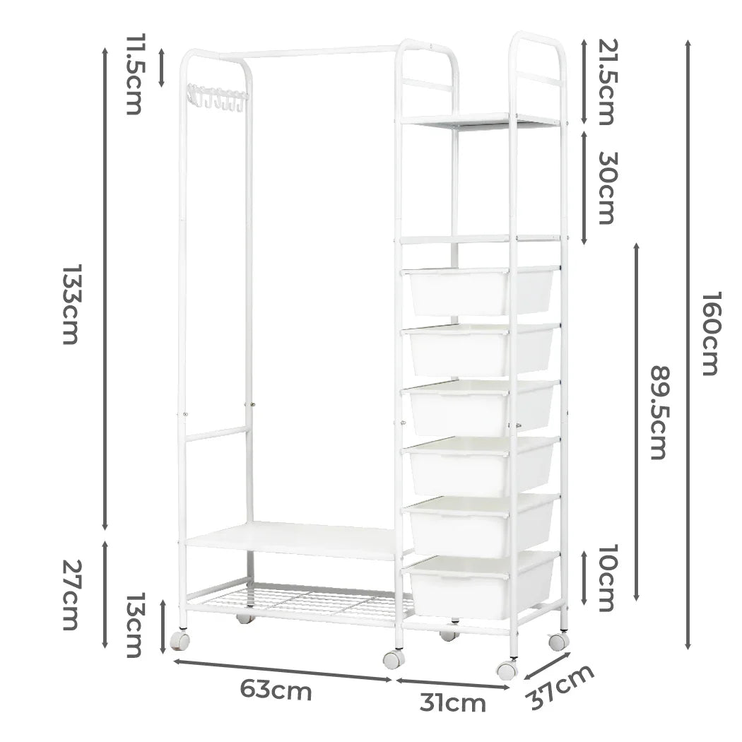 Levede 94CM Clothes Rack Stand Heavy Duty Hanging-2006732699984859138