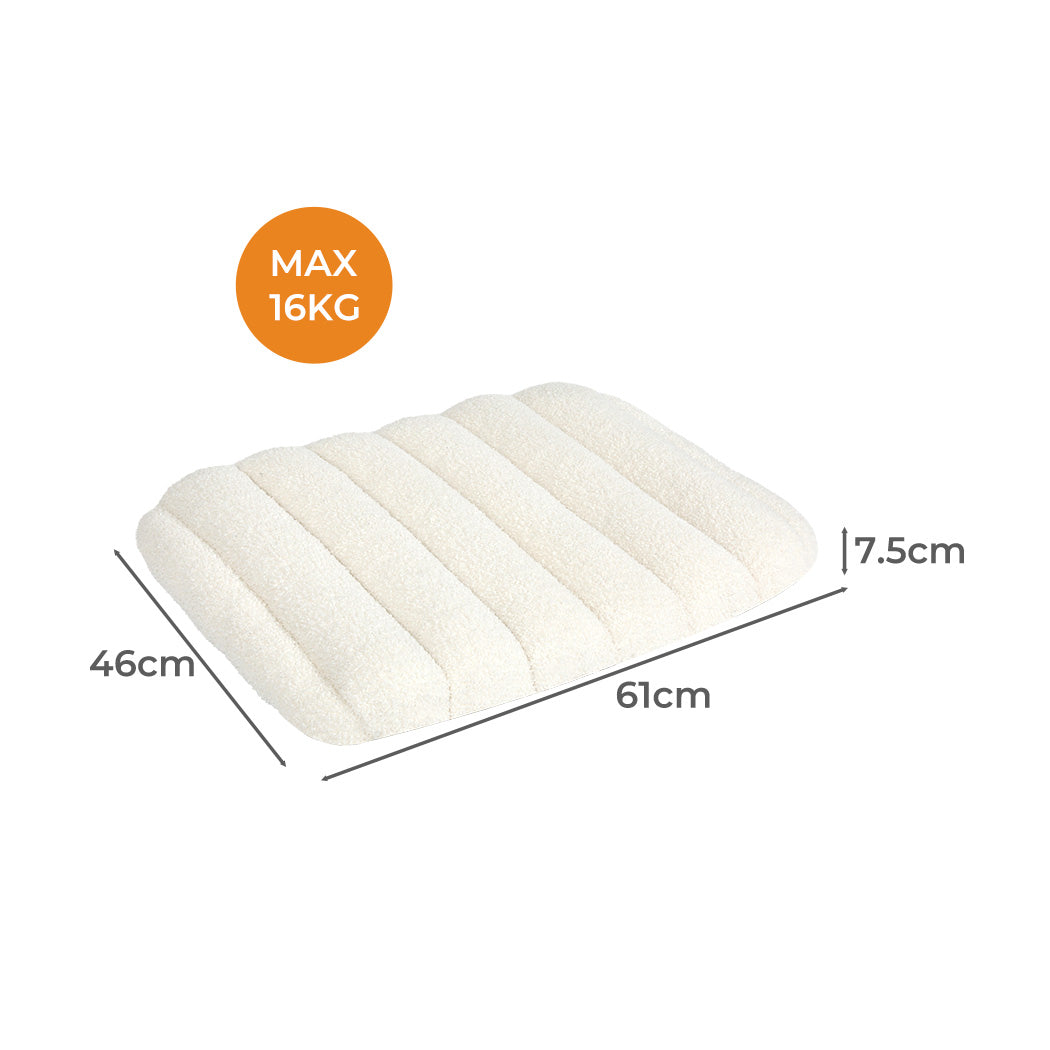 Pawz S Size Orthopedic Dog Bed with Sherpa Plush Removable Cover in White-1937319823231029250