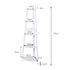 Levede 5 Tier Corner Shelf Wooden Storage White-1864183221135216642