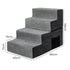 Pawz 4 Steps Pet Stairs Dog Ramp High Density Foam Grey-2006732767437656066