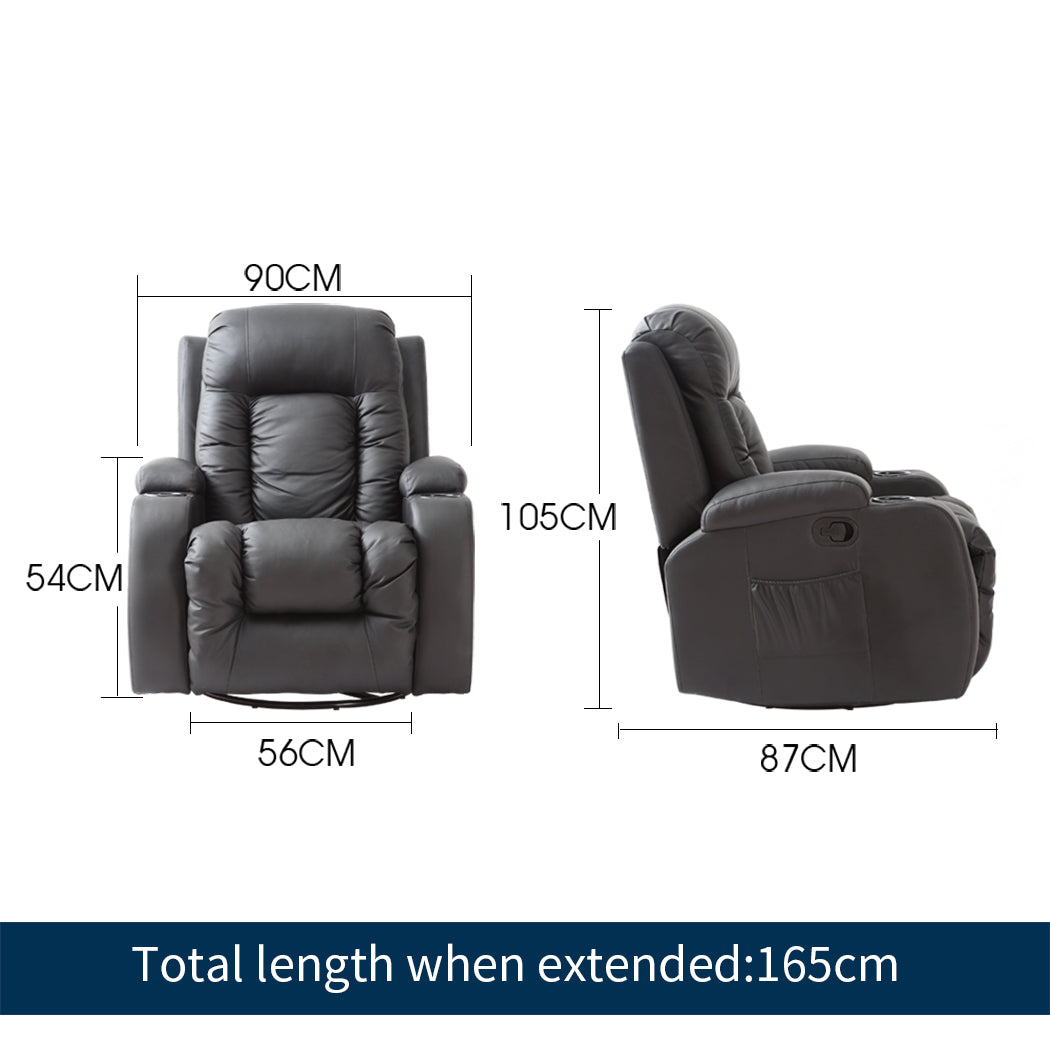 Levede Massage Sofa Chair Recliner 360-1910112920872816642