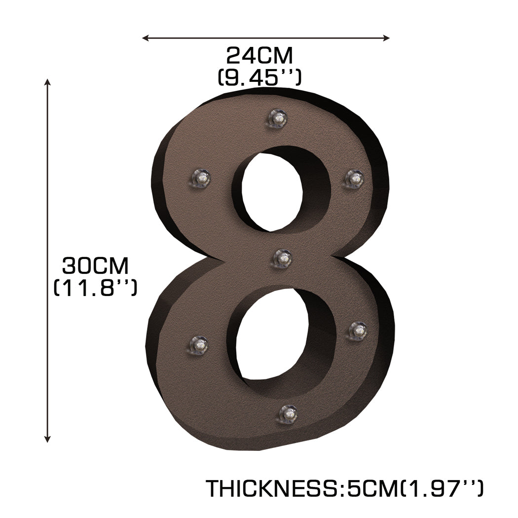 LED Metal Number Lights Free Standing-1973194151071715330