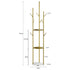 Levede Coat Rack Clothes Stand 8 Hook Organizer Gold-2018816841975205890