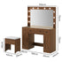 Levede Dressing Table LED Makeup Mirror Stool Set  Vanity Desk Cabinet 3 Drawers-2050056769220251650