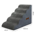 Pawz 5 Steps Pet Stairs Dog Ramp High Density Foam Grey-2029387208141705218