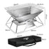 Levede Portable Folding BBQ Charcoal Grill Silver-2006732907665821698