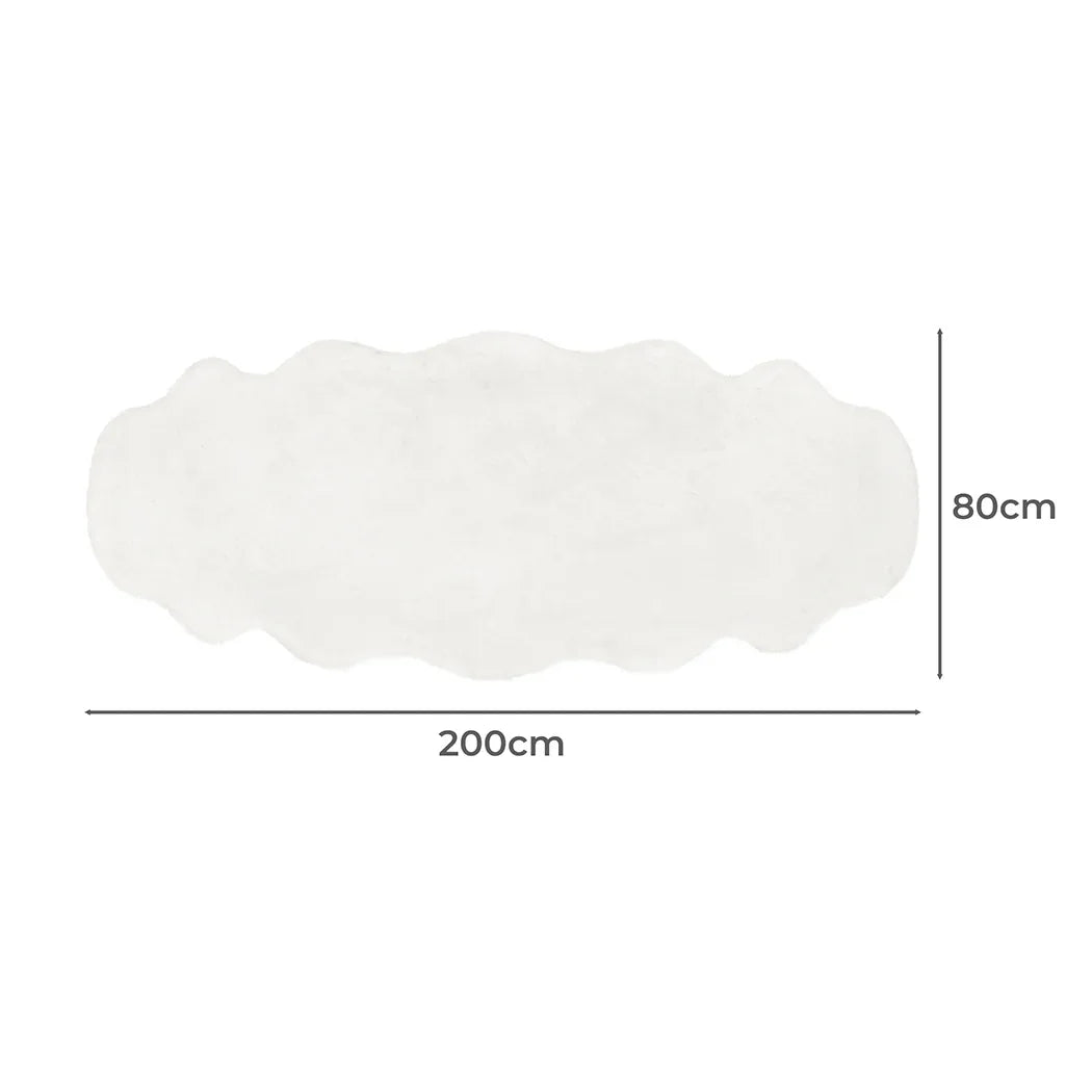 Marlow Floor Rug Area Rugs Cloud Fluffy 80X200cm White-2029387260474036226