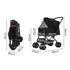 PaWz Pet Stroller Dog Cat Carrier Foldable Black-2006733031766888450