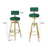 Levede 1x Bar Stools Velvet Kitchen Green-2018816867321384962