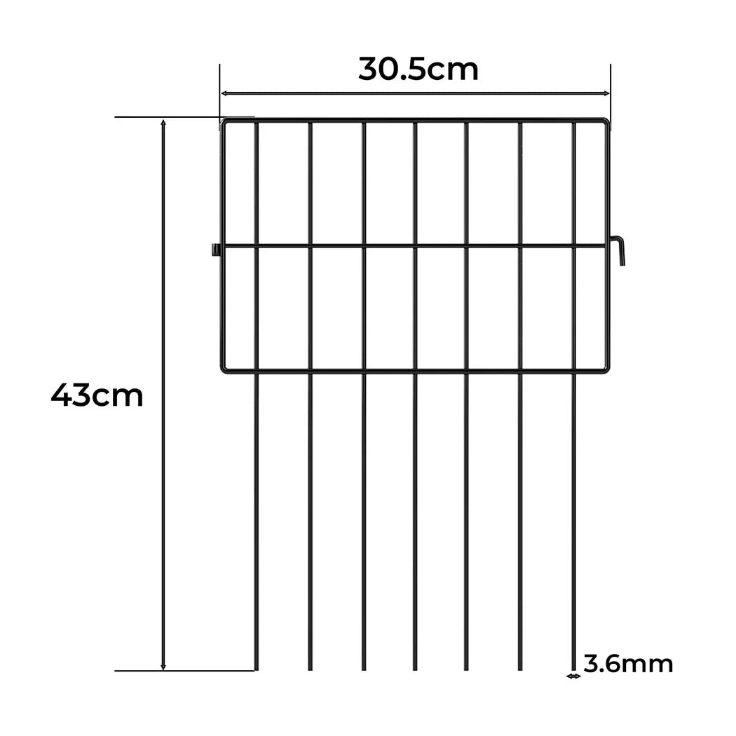 Mountview 25 Pcs Garden Fence Border Rustproof Metal-2050056905589657602