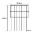 Mountview 25 Pcs Garden Fence Border Rustproof Metal-2050056905589657602