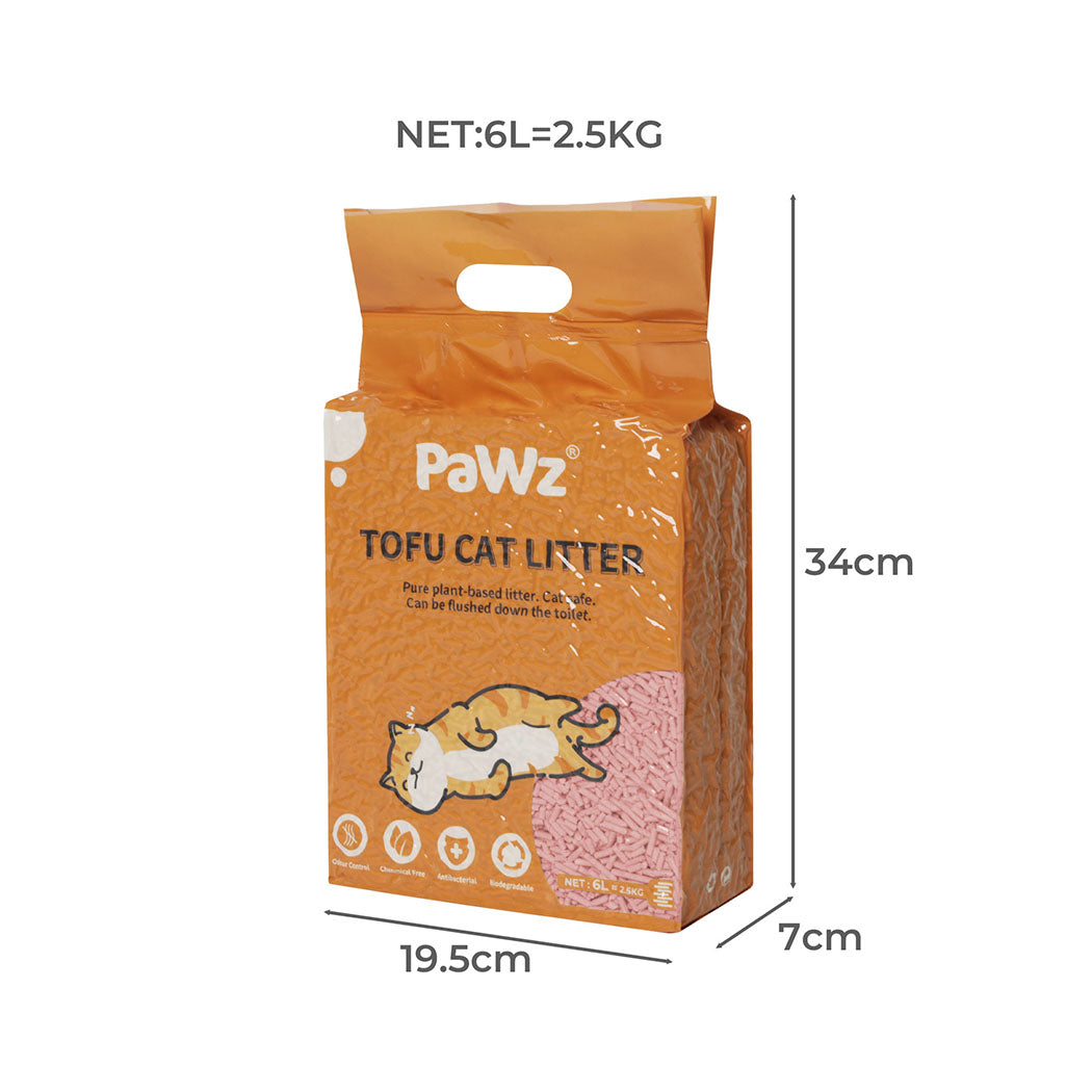 PaWz 2.5kg Tofu Cat Litter Clumping Watermelon x4-2006732853337001986