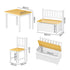Bopeep Kids Table and Chairs Set Wooden Study Play 4PCS-1919892815270252546