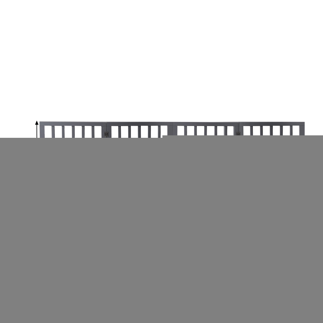 Wooden Pet Gate Dog Fence Retractable Grey 600x 3MM-1864184510149693442