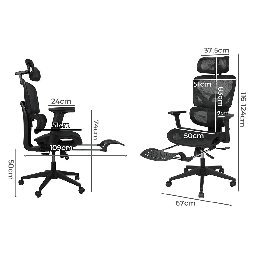 LEVEDE Ergonomic Office Chair Mesh Executive Seat-1910149778847698946