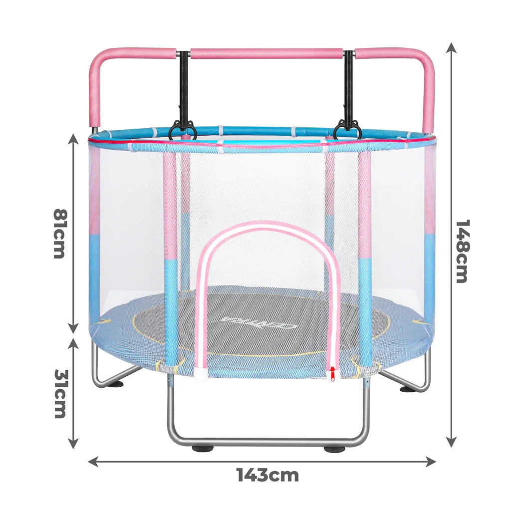 Centra 55" Kids Trampoline Rebounder Pink-2006732697984176130