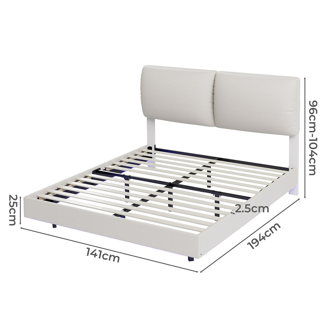 Levede Double Floating Bed Frame-1894516756718948354