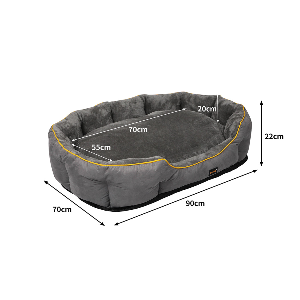 PaWz Electric Pet Heater Bed Heated L Grey Large-2029387226831523842