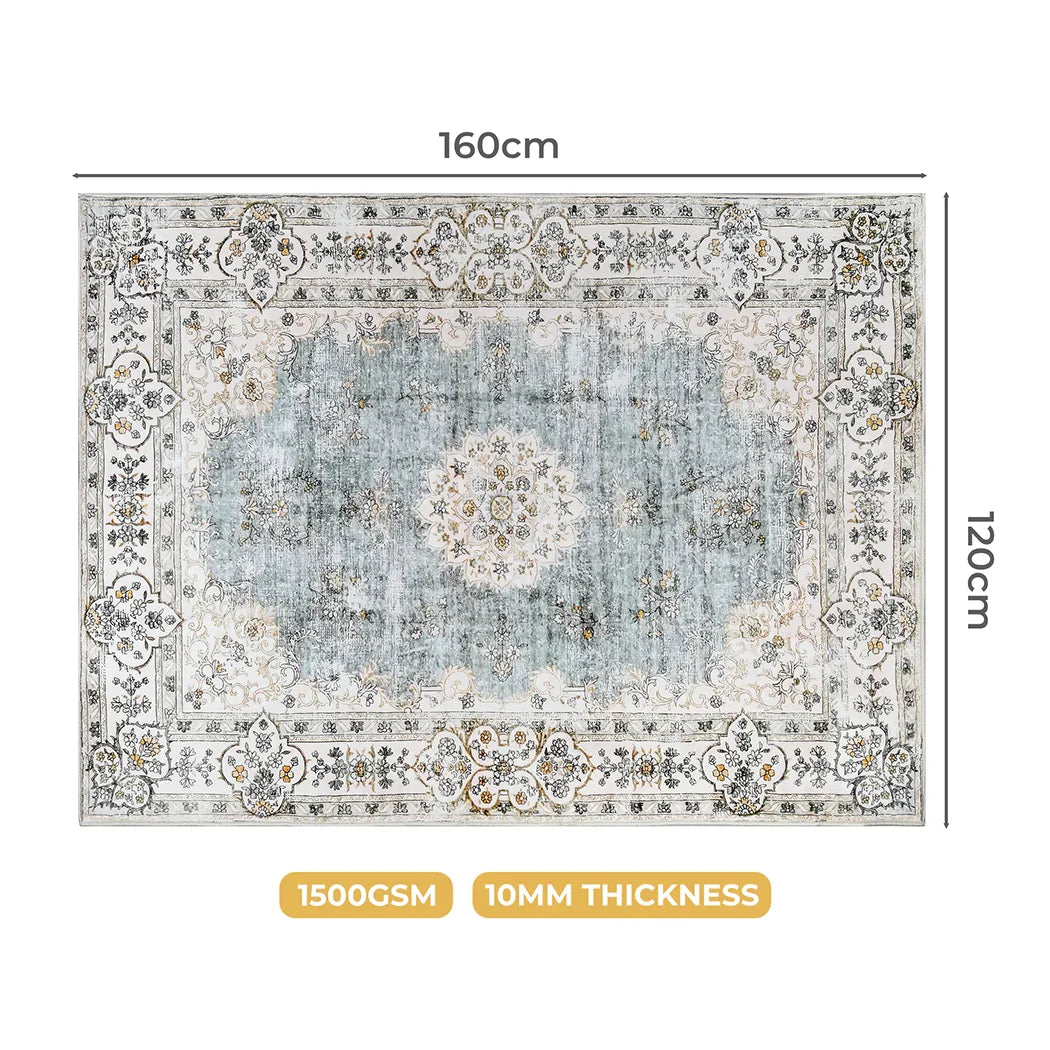 Marlow Floor Rug Short Pile Washable Vintage Carpet Soft Plush Non Slip 160x120-2018816742326931458
