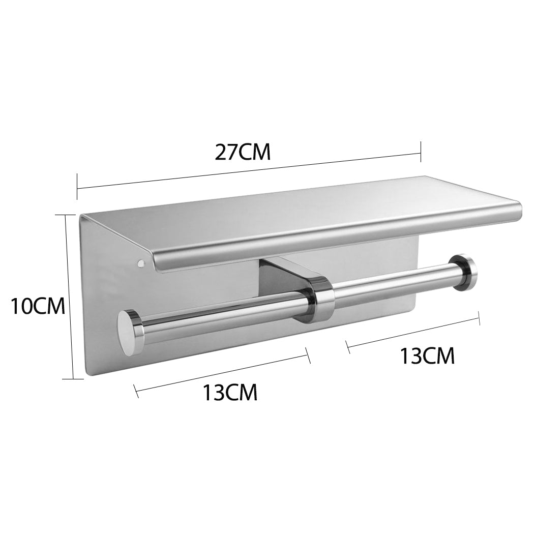 Toilet Paper Holder Double Roll Stainless-2029387261820407810