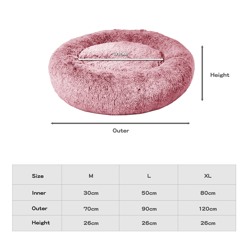 PaWz Pet Bed Memory Foam Dog Donut Pink X-Large-1864184560212905986