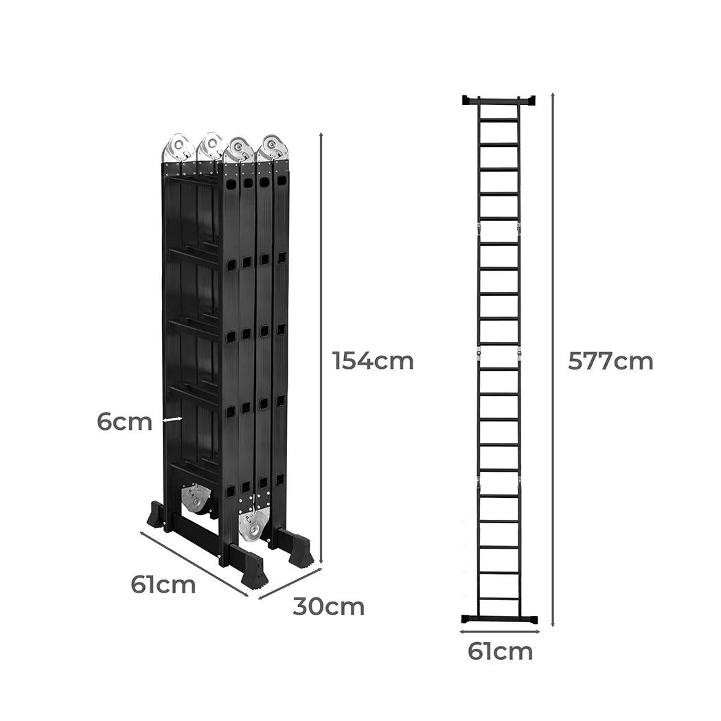 Traderight Multi Purpose Ladder Aluminium 5.7Meter-2006733178072600578