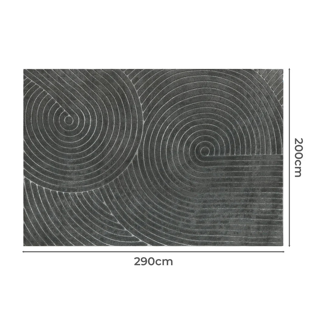 Marlow Floor Rug Soft Polyester Carpet Non Slip Plush Shaggy Rugs Geometric-2006732849432104962