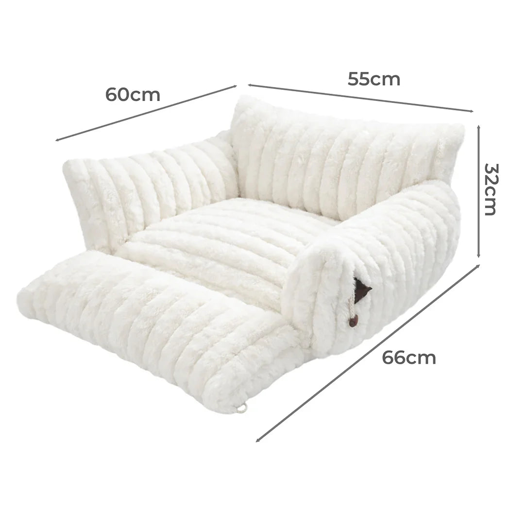 Pawz Cat Bed Extended Soft Plush Lounge Sofa Couch Pet Small Dog Removable Cover-2050056783430553602
