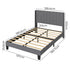 Levede Metal Wooden Bed Frame Double Panel Plush Upholstered Soft Headboard Grey-2050056770482737154
