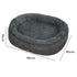 Pawz Orthopedic Plush Dog Bed Soft Washable Pet Bed Grey Cosy Cushion L Size-2050056794172166146