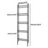 Levede Slim Storage Rack Kitchen Organiser Wall Mounted Metal Shelf Black-2072893555600396290