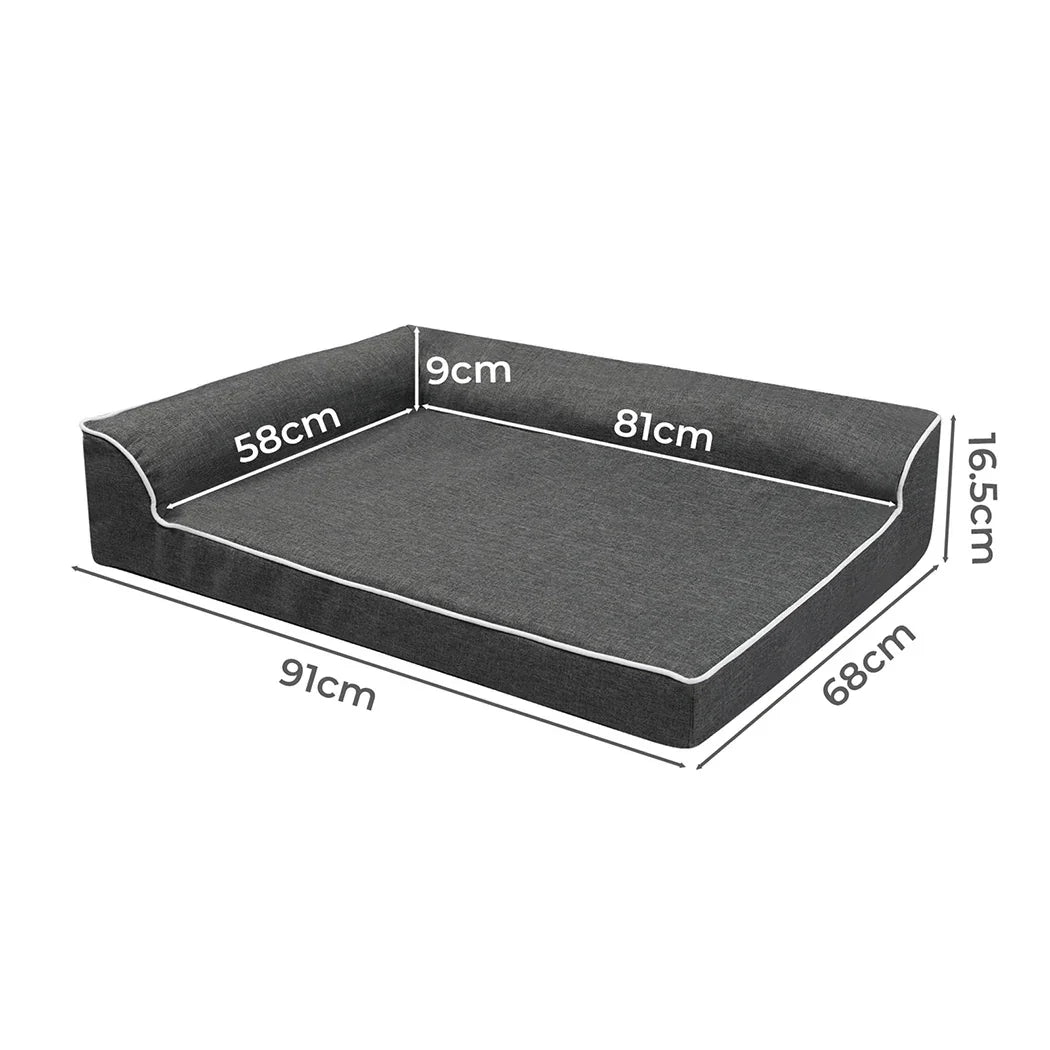 Pawz Orthopedic Dog Bed L Grey-2018816786702667778