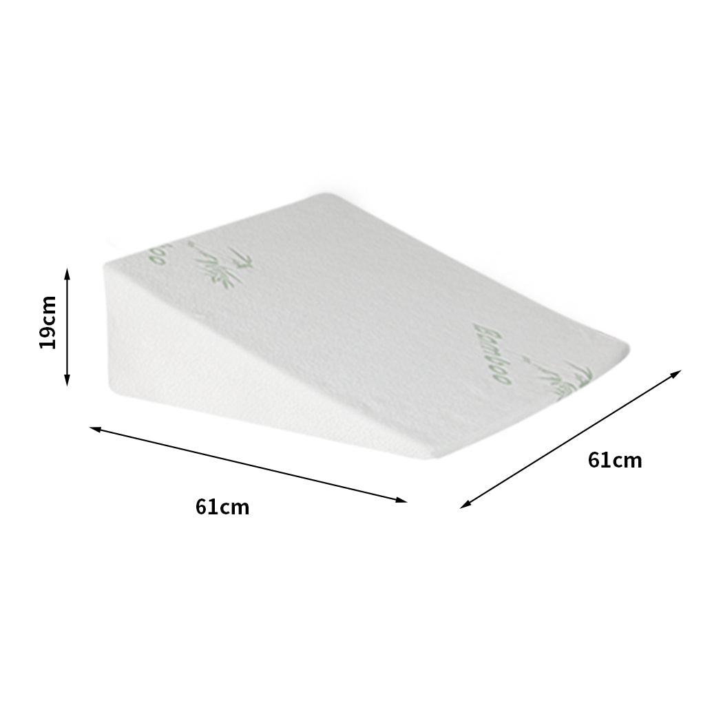 DreamZ Bedding Wedge Pillow Memory Foam White 19-2029387257609326594