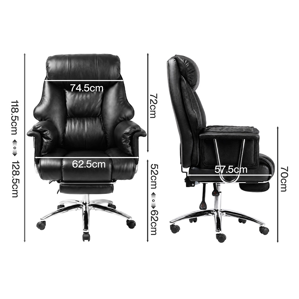Levede Gaming Chair Ergonomic With Footrest 150°Recline for Home Office Black-2100034983728123906