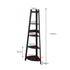 Levede 5 Tier Corner Shelf Wooden Storage Black-1864183220980027394