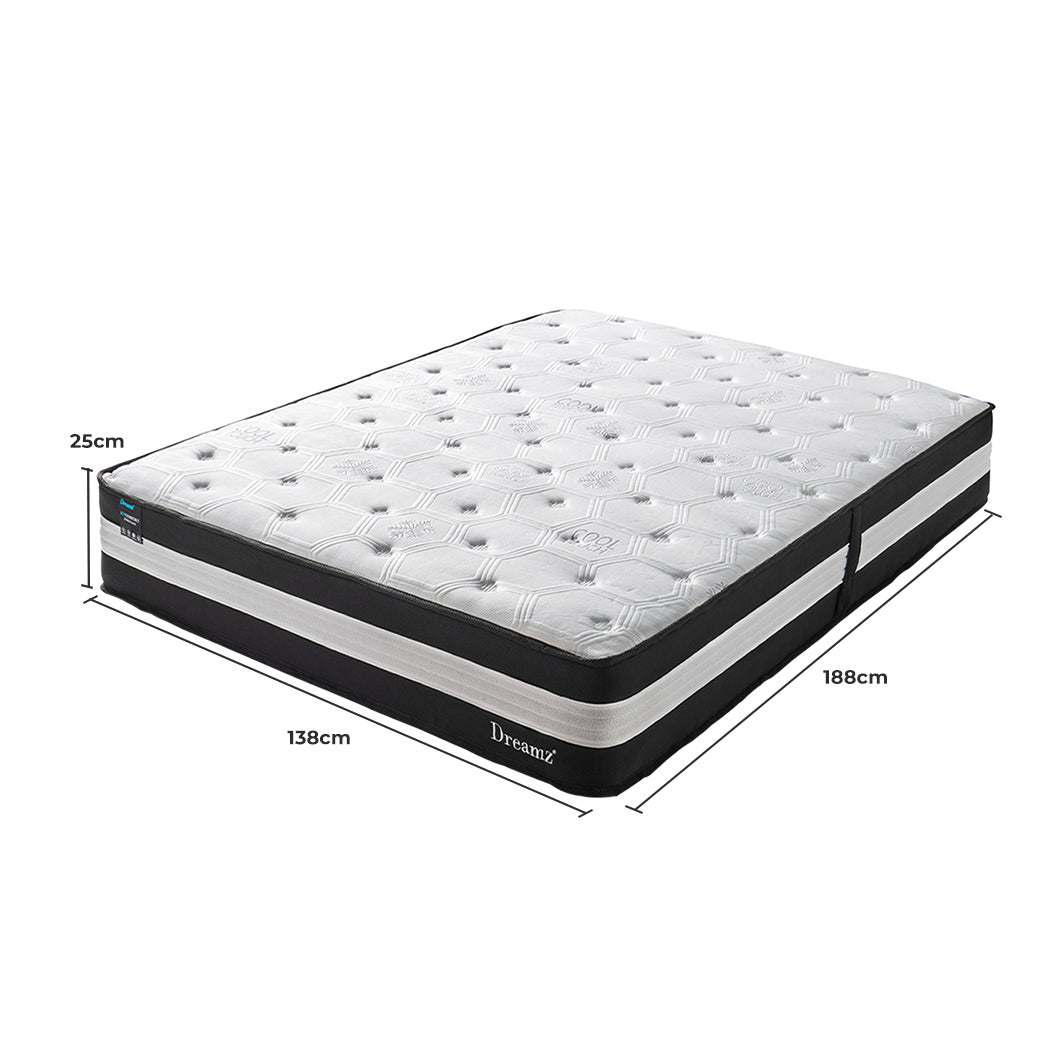 Dreamz Double Cooling Mattress 5 Zone 25cm-1864184423277268994