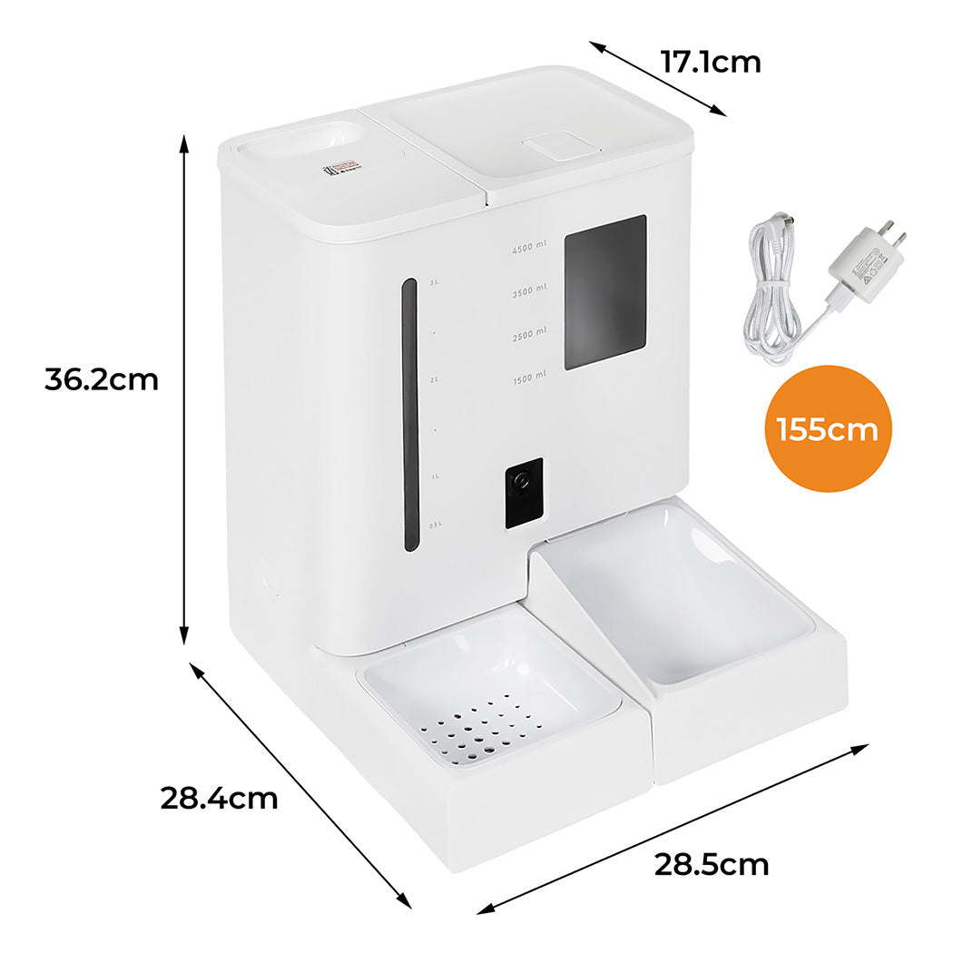 Pawz 2-in-1 Automatic Pet Cat Dog Feeder Water Set-1919278360815603714