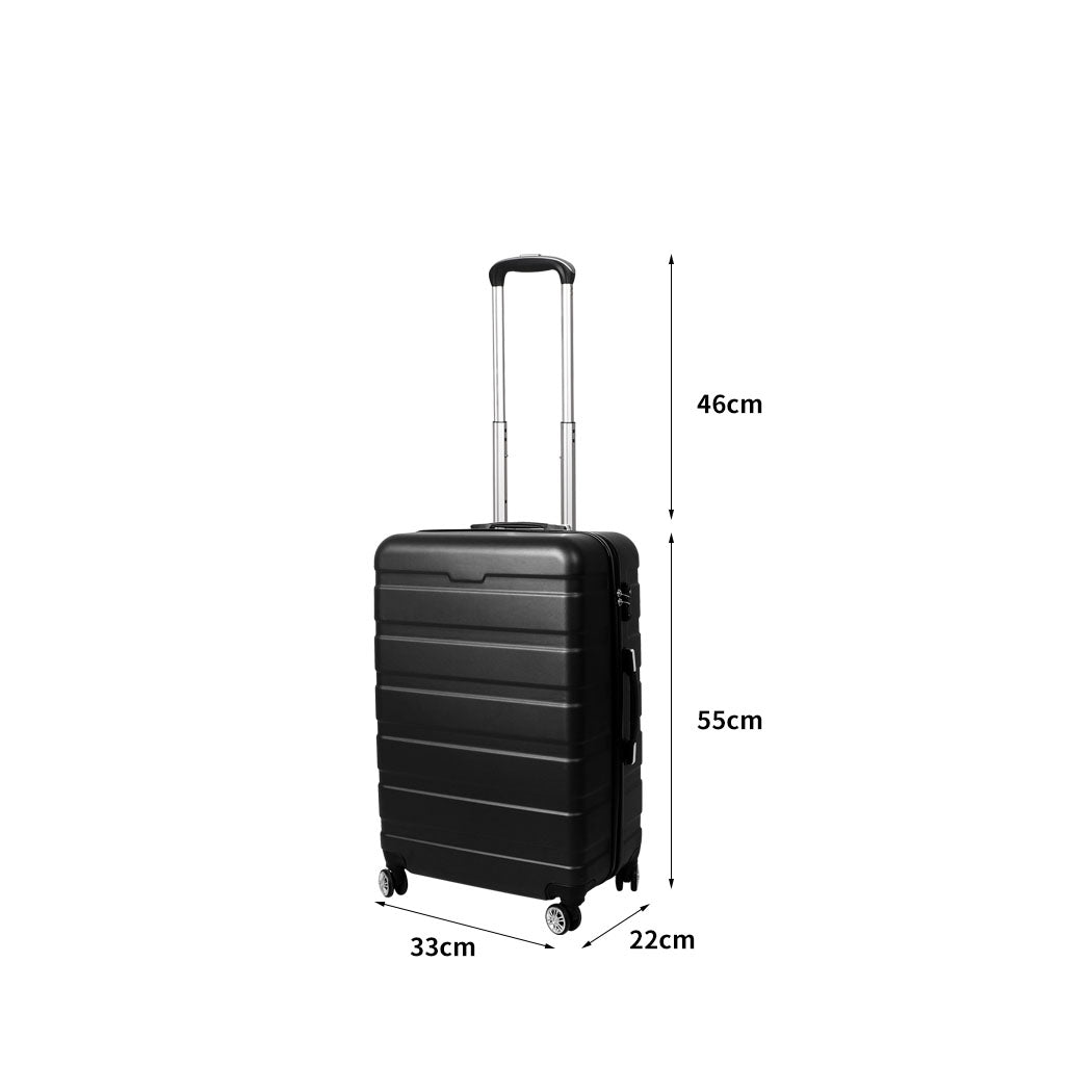 Slimbridge 20" Carry On Luggage Case Black 20 inch-1864184364032724994