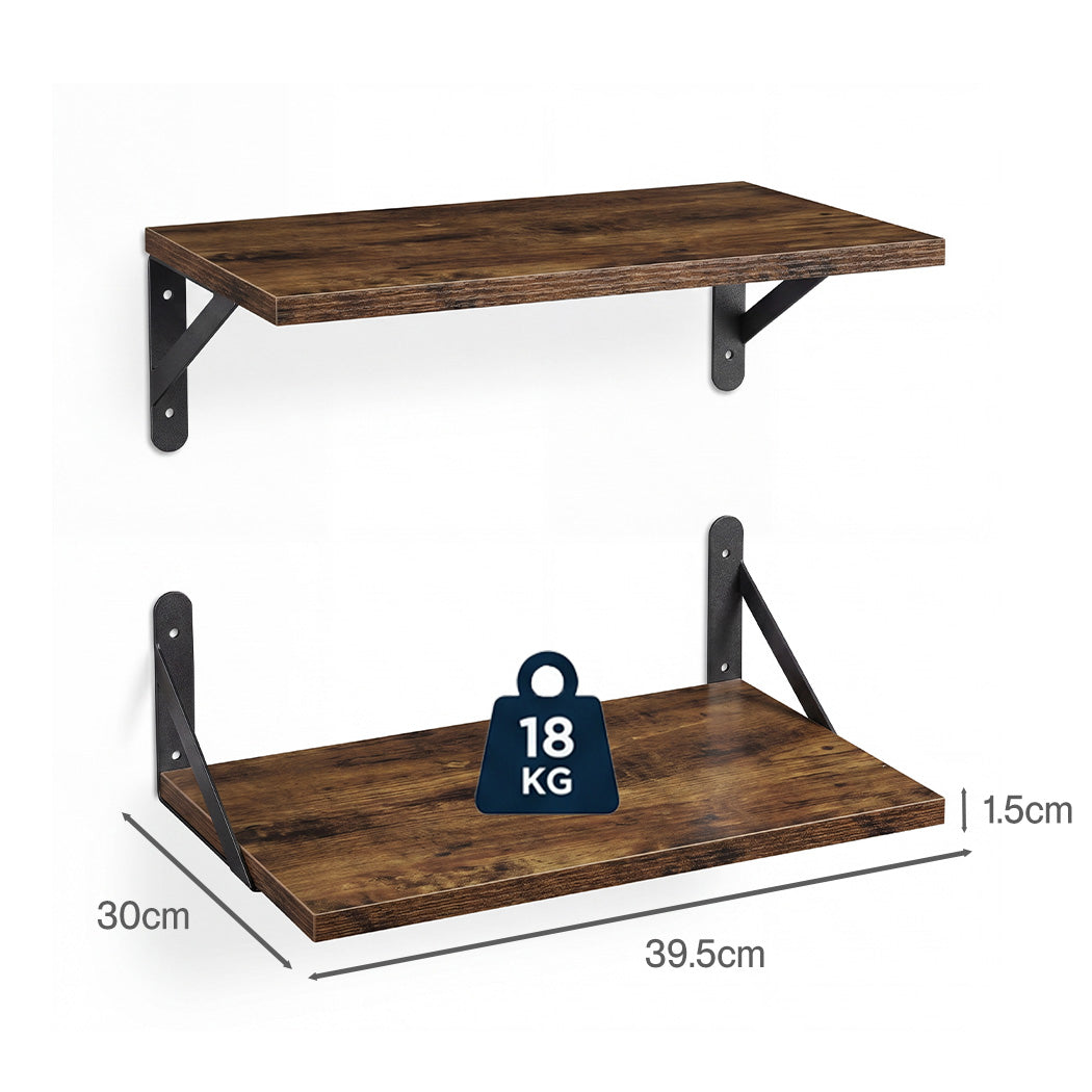 Levede Floating Shelves 2Pcs Deep Wall Mounted Rustic Storage Book Shelf Bedroom-2061251868004323330