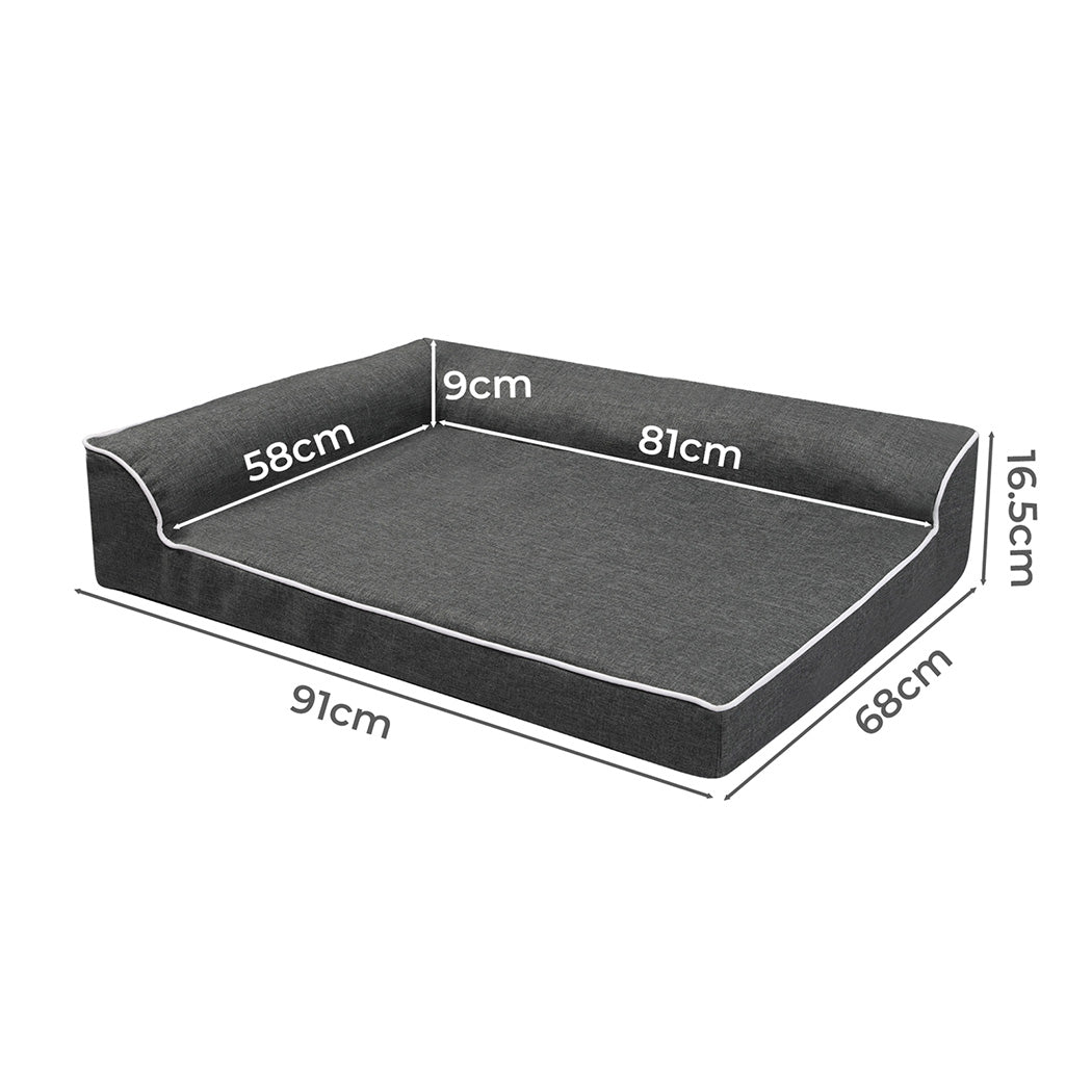 Pawz Orthopedic Dog Bed L Grey-1894516775069028354
