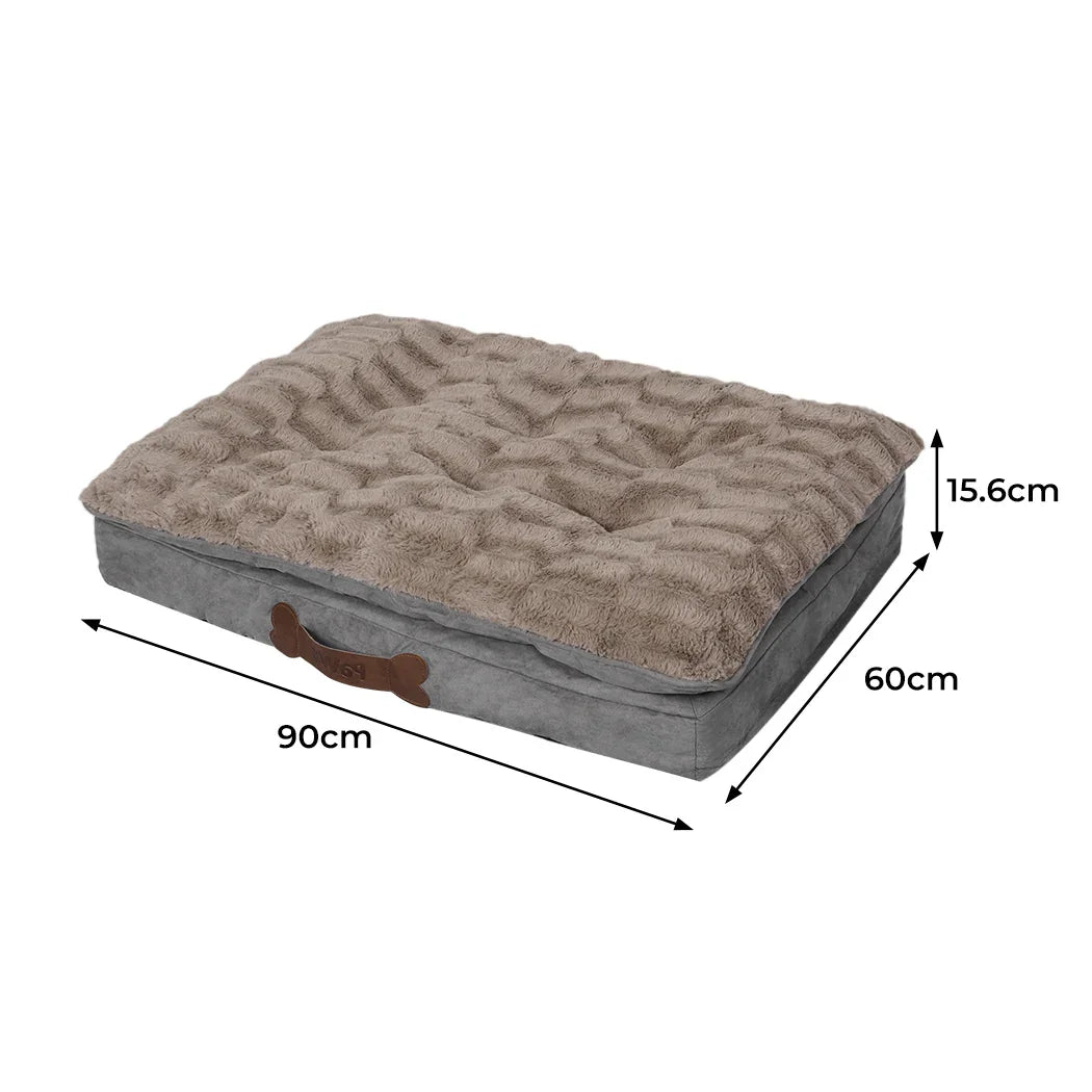 PaWz Dog Calming Bed Pet Cat Removable M Khaki Medium-2029387224478519298