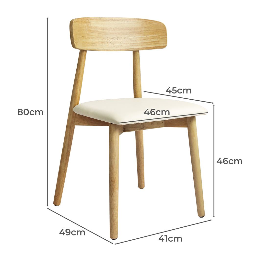 Levede 2x Dining Chairs Kitchen Chair Natural-1864183288890003458